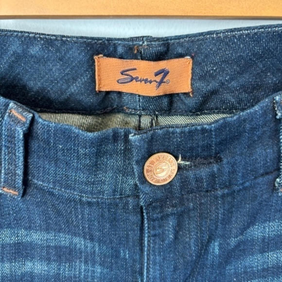 Seven7 Women's Bootcut Bling Pocket Dark Wash Mid Rise Blue Jeans, SZ 30 - Picture 4 of 7